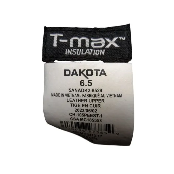 Dakota Mens 529 Steel Toe Work Boots Brown Leather T-Max Insulation Size 6.5M