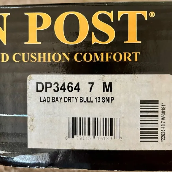 Dan Post Vintage Western Boots DP3464 Lad Bay Dirty Bull 13 Snip Toe | Size 7