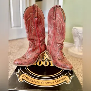 Dan Post Vintage Western Boots DP3464 Lad Bay Dirty Bull 13 Snip Toe | Size 7