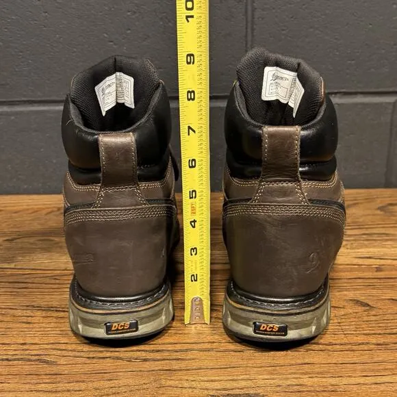 Danner Steel Yard Brown Steel Toe MET Guard 6” Work Boots Men’s 12 D