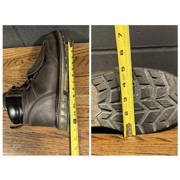 Danner Steel Yard Brown Steel Toe MET Guard 6” Work Boots Men’s 12 D