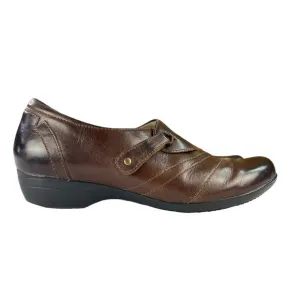 Dansko Franny Brown Milled Nappa Leather Slip On Comfort Shoes Womens Size 7.5-8