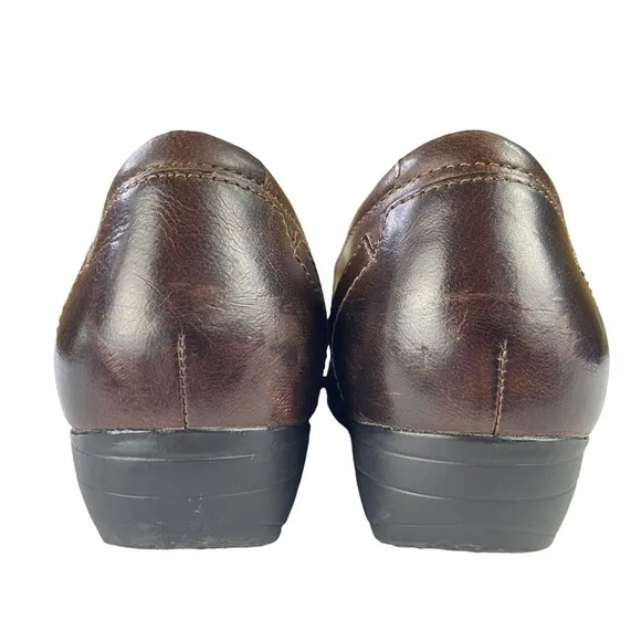 Dansko Franny Brown Milled Nappa Leather Slip On Comfort Shoes Womens Size 7.5-8