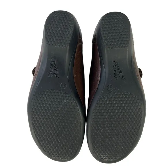 Dansko Franny Brown Milled Nappa Leather Slip On Comfort Shoes Womens Size 7.5-8