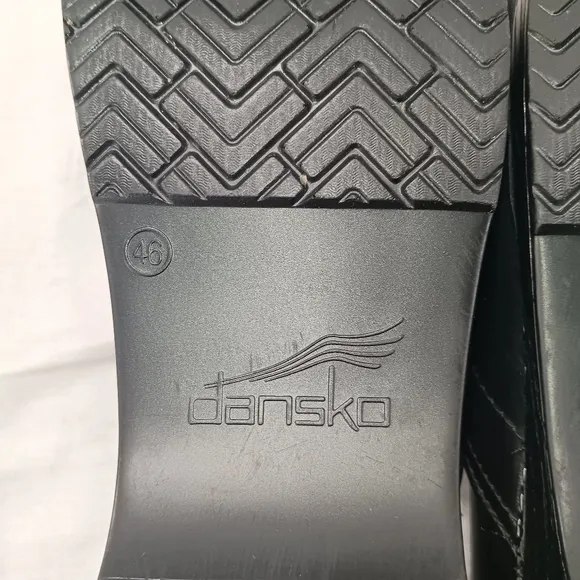 Dansko Professional Clogs Men 46 Wide US 12.5/13  Black Leather Shoes Healthcare