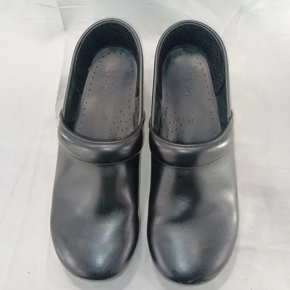 Dansko Professional Clogs Men 46 Wide US 12.5/13  Black Leather Shoes Healthcare