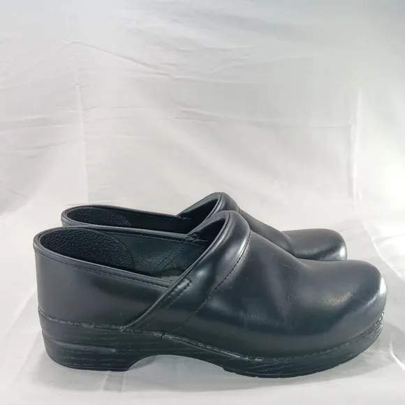 Dansko Professional Clogs Men 46 Wide US 12.5/13  Black Leather Shoes Healthcare
