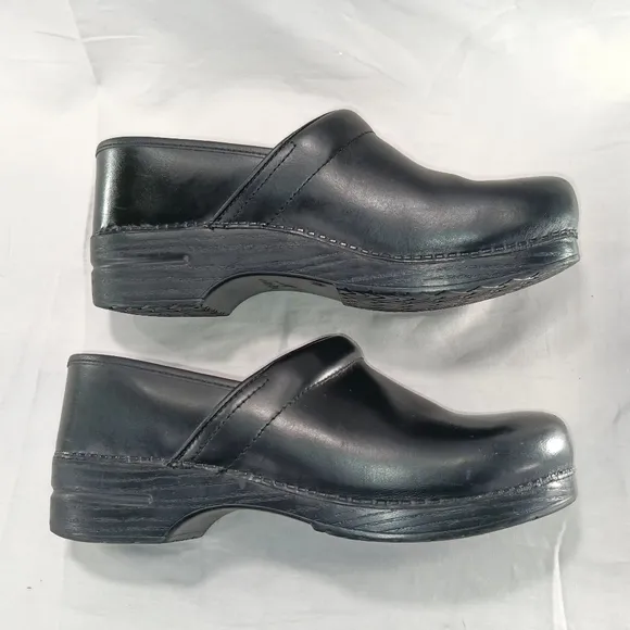 Dansko Professional Clogs Men 46 Wide US 12.5/13  Black Leather Shoes Healthcare