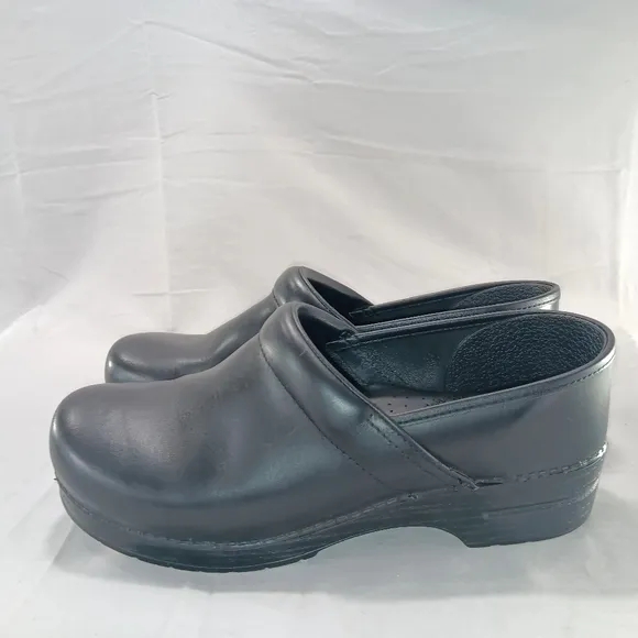 Dansko Professional Clogs Men 46 Wide US 12.5/13  Black Leather Shoes Healthcare