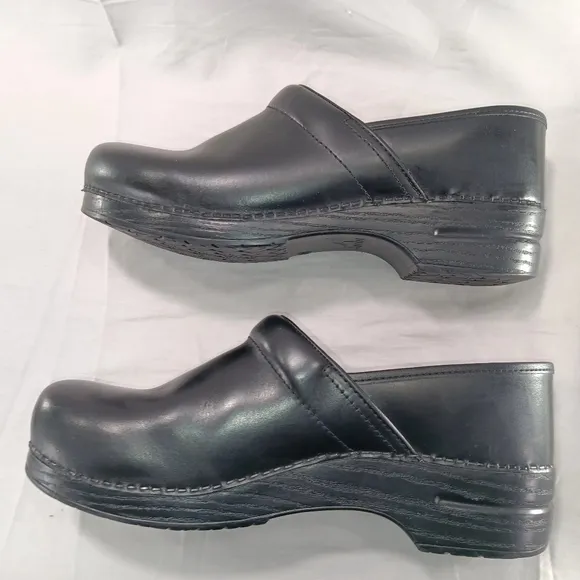 Dansko Professional Clogs Men 46 Wide US 12.5/13  Black Leather Shoes Healthcare