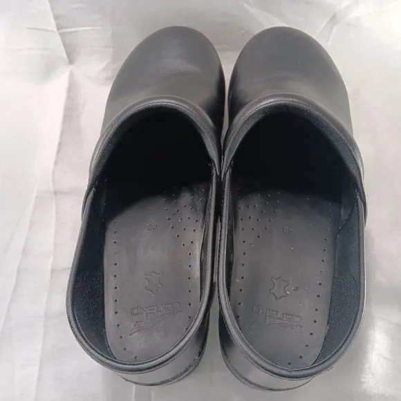 Dansko Professional Clogs Men 46 Wide US 12.5/13  Black Leather Shoes Healthcare