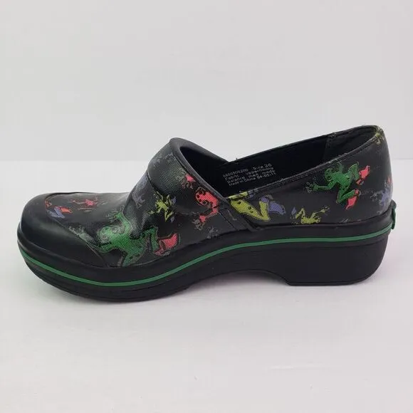 Dansko Vegan Tree Frogs Womens Size 36 US 5.5-6 Black Slip On Work Clog Shoes