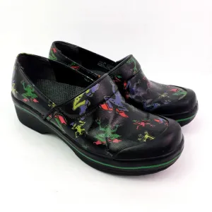 Dansko Vegan Tree Frogs Womens Size 36 US 5.5-6 Black Slip On Work Clog Shoes