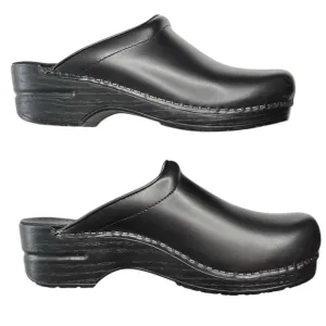 Dansko Womens Black Leather Clog Mules 39 US 8.5 / 9 Professionally Comfort Shoe