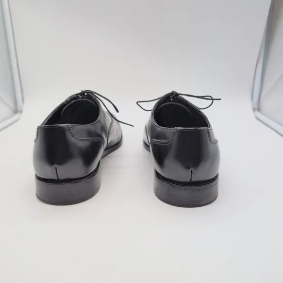David Taylor Sz 11 Classic Black Leather Men's Dress Shoes Cap Toe