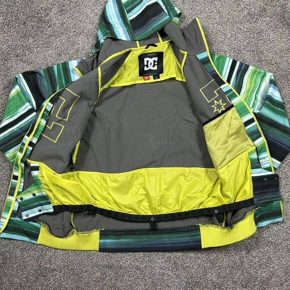 DC Shoe Spectrum Jacket Softshell Snowboard Ski sulphur spring stripe Mens Large