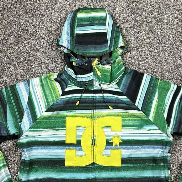 DC Shoe Spectrum Jacket Softshell Snowboard Ski sulphur spring stripe Mens Large