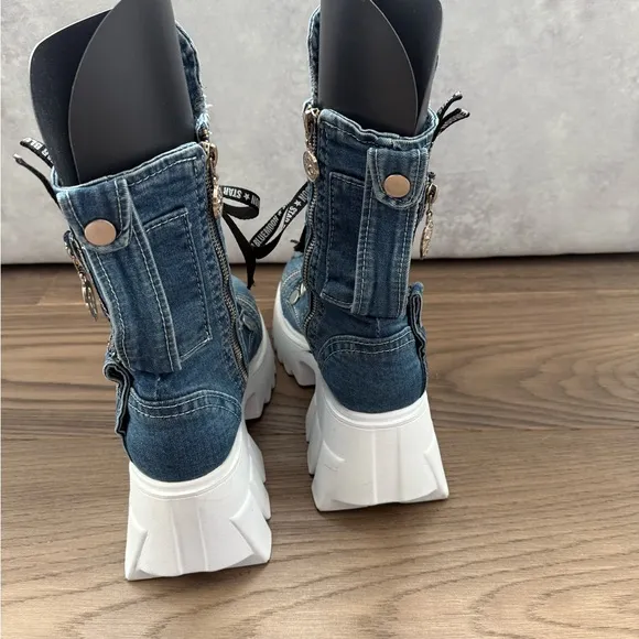 Denim Sneaker Boots size 40