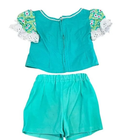 Designs by Holly DBH Green Beauty Pageant Spring Casual Wear Outfit 4/5