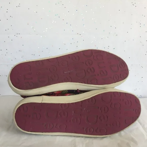 Desigual Floral HiTop Sneaker - 37KS140 Size 38 Us 7 Lace up and Side Zip VGUC!