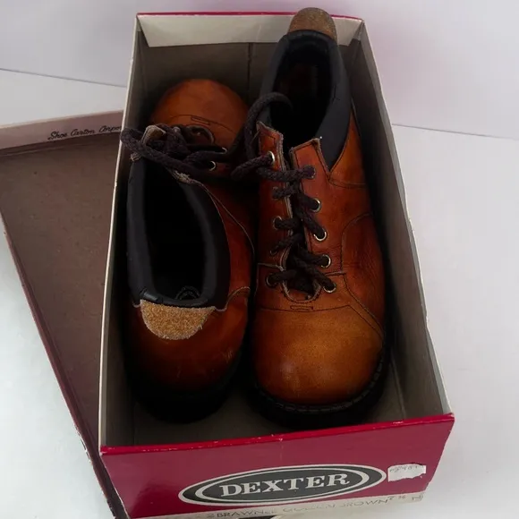 Dexter Ladies Alpine Hiker leather shoes Brawnee golden brown in original box