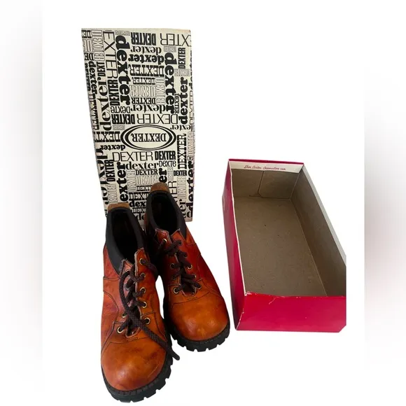 Dexter Ladies Alpine Hiker leather shoes Brawnee golden brown in original box