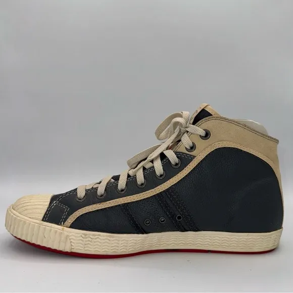 Diesel Yuk &amp; Net Yuk Men's Navy Leather US Size 11 High Top Sneaker RN93243