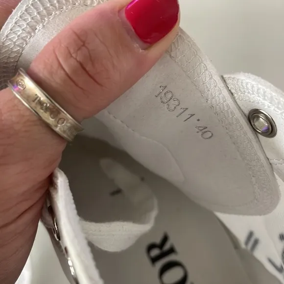DIOR high top white sheer sneakers