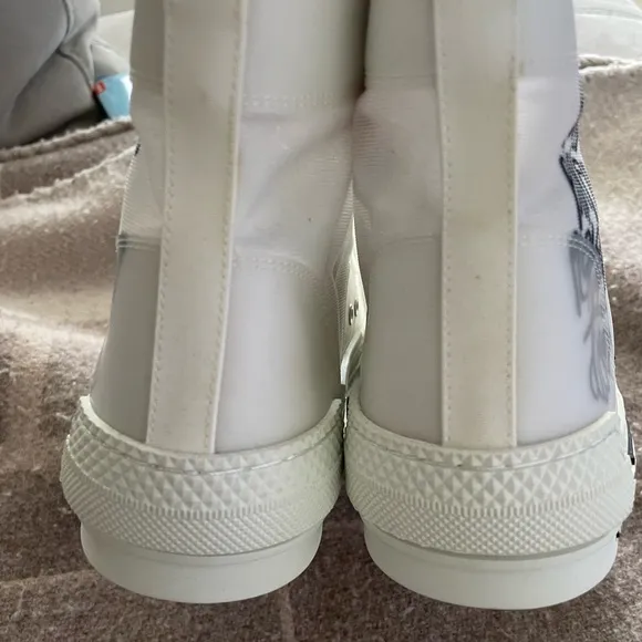 DIOR high top white sheer sneakers