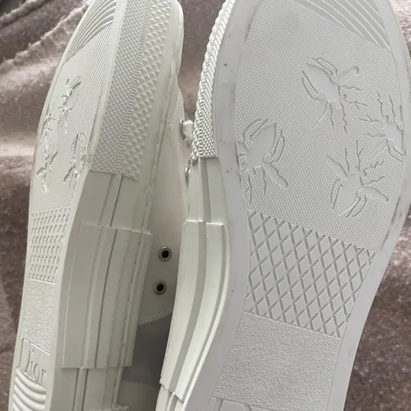 DIOR high top white sheer sneakers