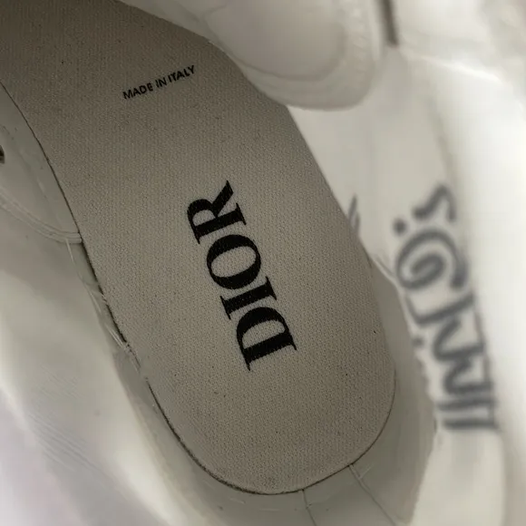 DIOR high top white sheer sneakers