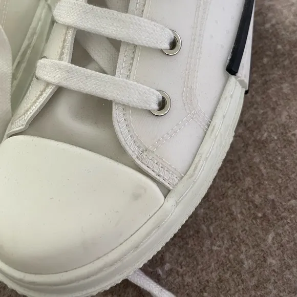 DIOR high top white sheer sneakers