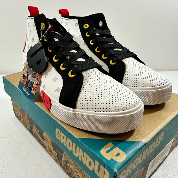 Disney  Ground Up Mickey Mouse Youth High Top Sneakers, Size 5