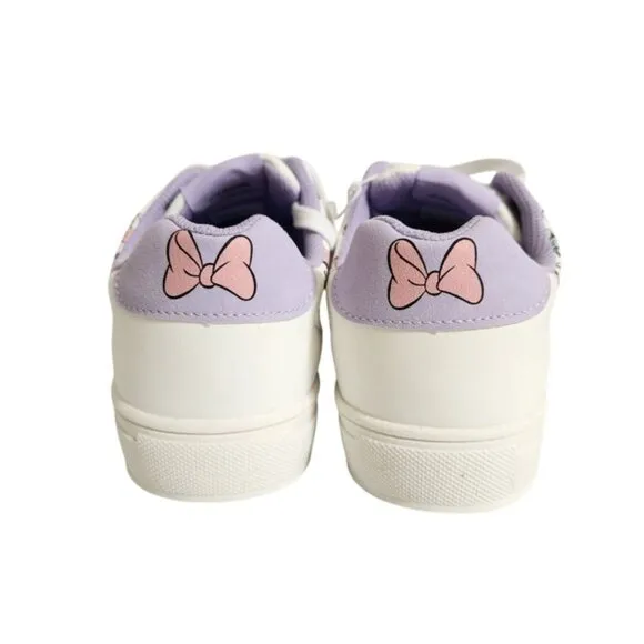 Disney Minnie Mouse White and Purple Sneakers with Chunky Platform Sole