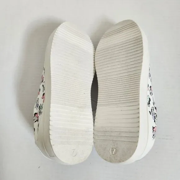 Disney Minnie Mouse White and Purple Sneakers with Chunky Platform Sole