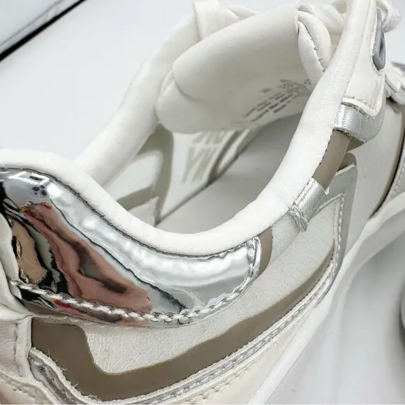 DKNY Aki Women's White Platform Low-Top Tie Sneakers Size 9M