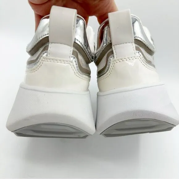 DKNY Aki Women's White Platform Low-Top Tie Sneakers Size 9M