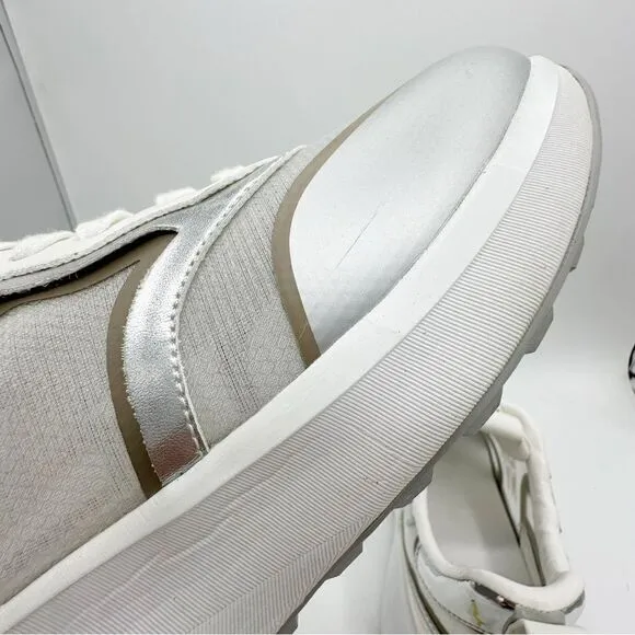 DKNY Aki Women's White Platform Low-Top Tie Sneakers Size 9M