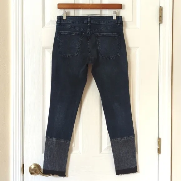 DL1961 Florence Instasculpt Dark Wash Mid Rise Ankle Cropped Skinny Jeans 27