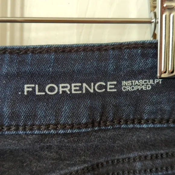 DL1961 Florence Instasculpt Dark Wash Mid Rise Ankle Cropped Skinny Jeans 27