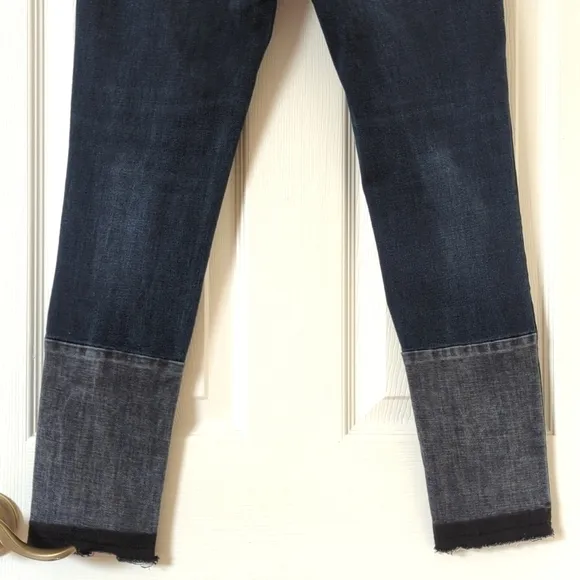 DL1961 Florence Instasculpt Dark Wash Mid Rise Ankle Cropped Skinny Jeans 27