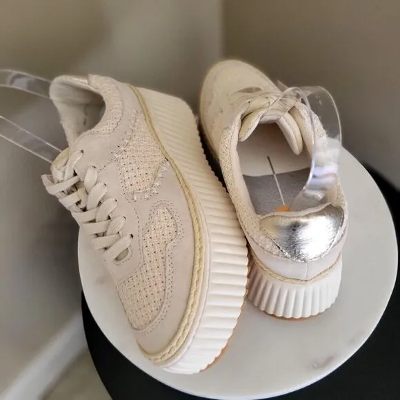 Dolce Vita Women's Dandi Woven Lace-Up Platform Sneakers SZ 7