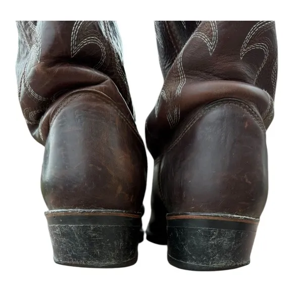 Double-H AG7 2282 Leather Pull On Work Western Boots Mens US 8.5 D Steel toe