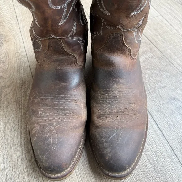Double H men’s Dylan boots size 11D medium width brown leather gel Ice Western