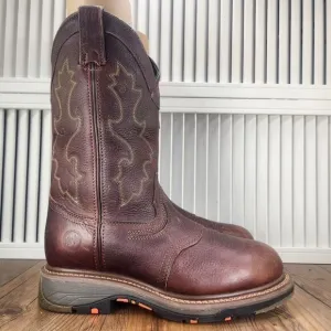 Double H DH5133 EH Safety Boots Men 7.5 EE Wide Brown Leather Composite Toe Work