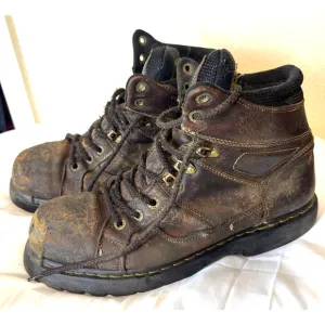 Dr Doc Martens Industrial Ironbridge Steel Toe Work Boots Mens 13 Brown Leather