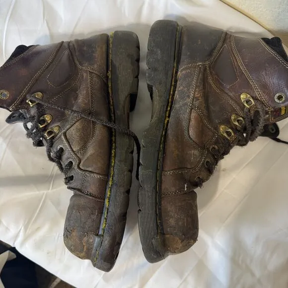 Dr Doc Martens Industrial Ironbridge Steel Toe Work Boots Mens 13 Brown Leather