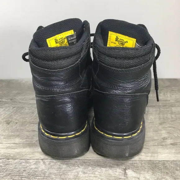 Dr. Doc Martens Industrial Womens Leather Steel Safety Toe Boots Size UK 5 US 7