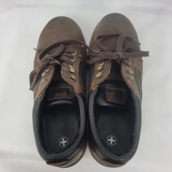 Dr. Doc Martens Mens US 11 Shoes BROWN Leather JESSE 5 Eye Walking Low Top