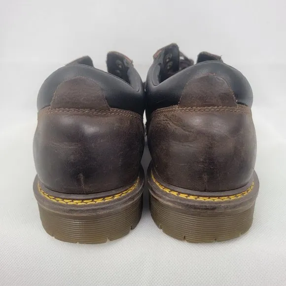 Dr. Doc Martens Mens US 11 Shoes BROWN Leather JESSE 5 Eye Walking Low Top